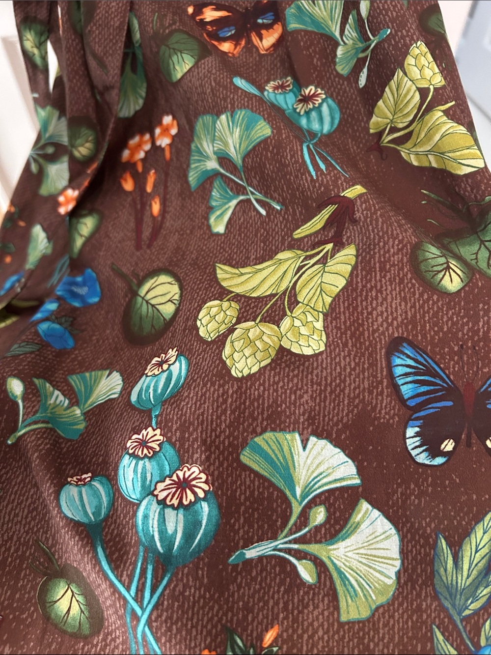 Brown Floral Sleeveless Tie-Waist Casual Dress - Picture 2 of 5